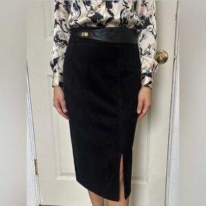 J.McLaughlin Faux Suede Skirt with attached belt.